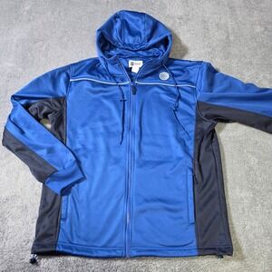 Image Authority Mens Large Full Zip Hoodie Blue AT&T Logo Track Jacket AC3718